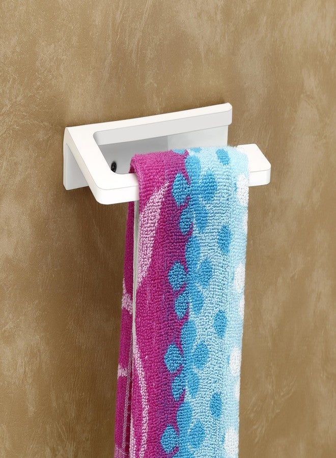 HAPPI Unbreakable Acrylic L Shape Napkin Ring, Towel Ring, Napkin Holder, Towel Hanger Stand Wall Mounted for Bathroom Accessories (White) - Image 1